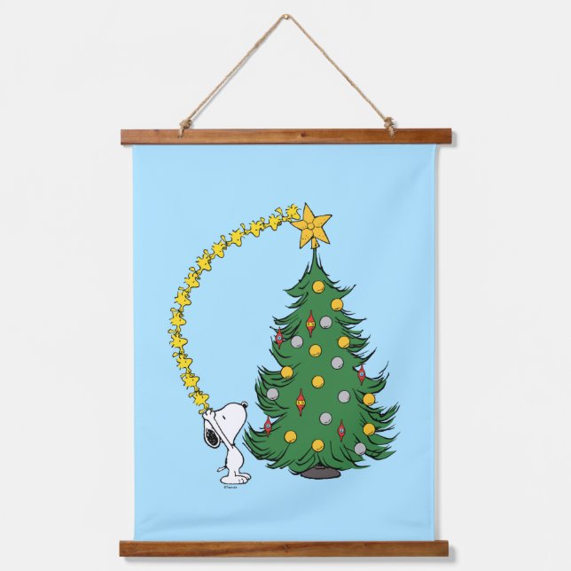 Erdnüsse | Holiday Tree Trimming Wandteppich Mit Holzrahmen (Vorderseite)