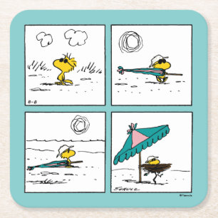 Erdnüsse Holz am Strand Rechteckiger Pappuntersetzer