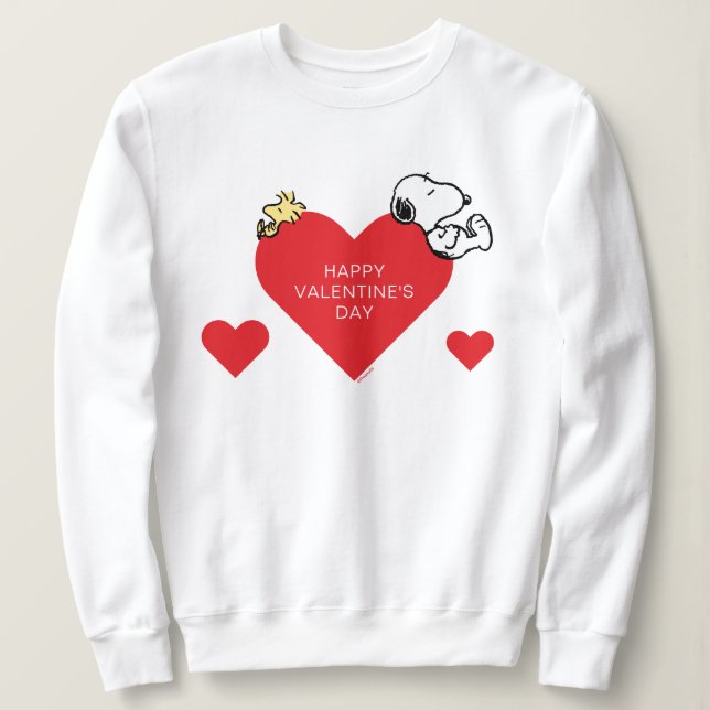 Erdnüsse | Holz und Snoopy Valentine Sweatshirt (Design vorne)