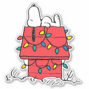 Erdnüsse   Hundehütte Snoopy mit Licht Aufkleber