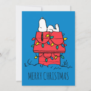 Erdnüsse   Hundehütte Snoopy mit Licht Feiertagskarte