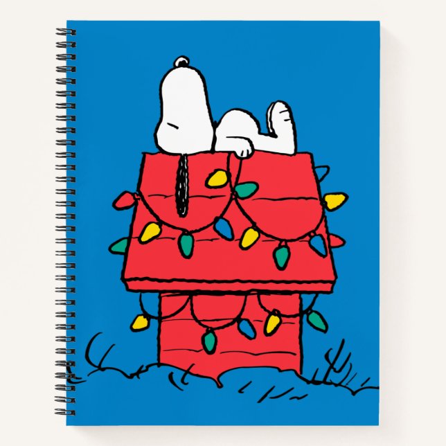 Erdnüsse | Hundehütte Snoopy mit Licht Notizbuch (Vorderseite)