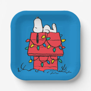 Erdnüsse Hundehütte Snoopy mit Licht Pappteller