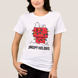 Erdnüsse   Hundehütte Snoopy mit Licht Tri-Blend Shirt