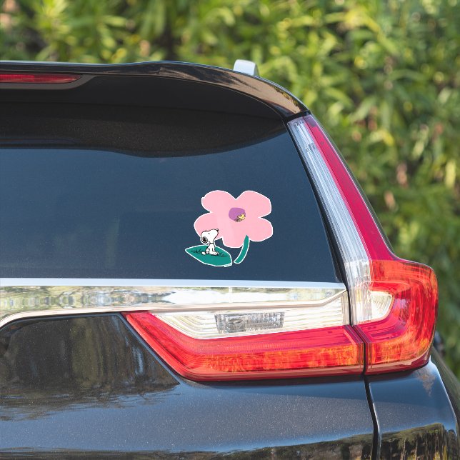 Erdnüsse | Illustrierung der Naturrosa Blume Aufkleber (Auto Seite)