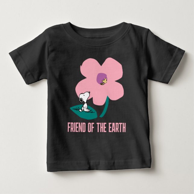 Erdnüsse | Illustrierung der Naturrosa Blume Baby T-shirt (Vorderseite)