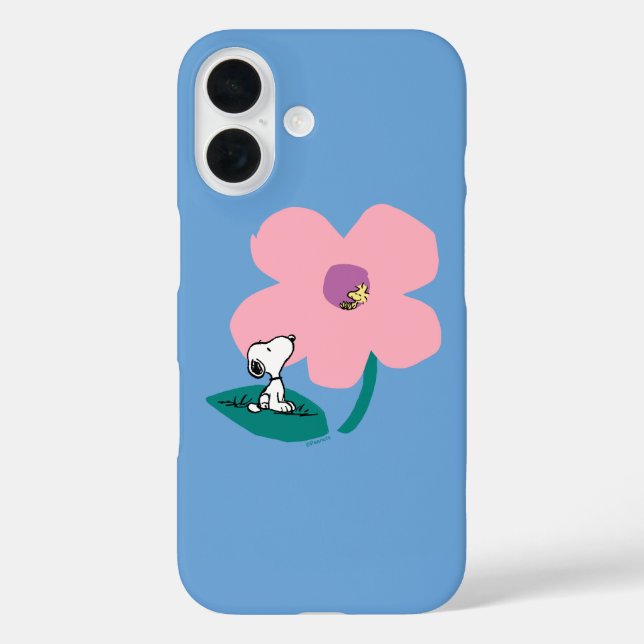 Erdnüsse | Illustrierung der Naturrosa Blume iPhone 16 Hülle (Rückseite)