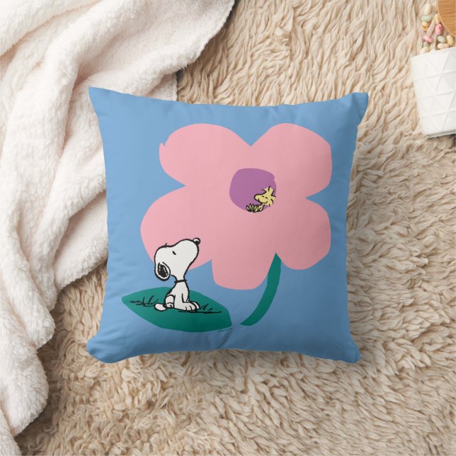 Erdnüsse | Illustrierung der Naturrosa Blume Kissen (Decke)