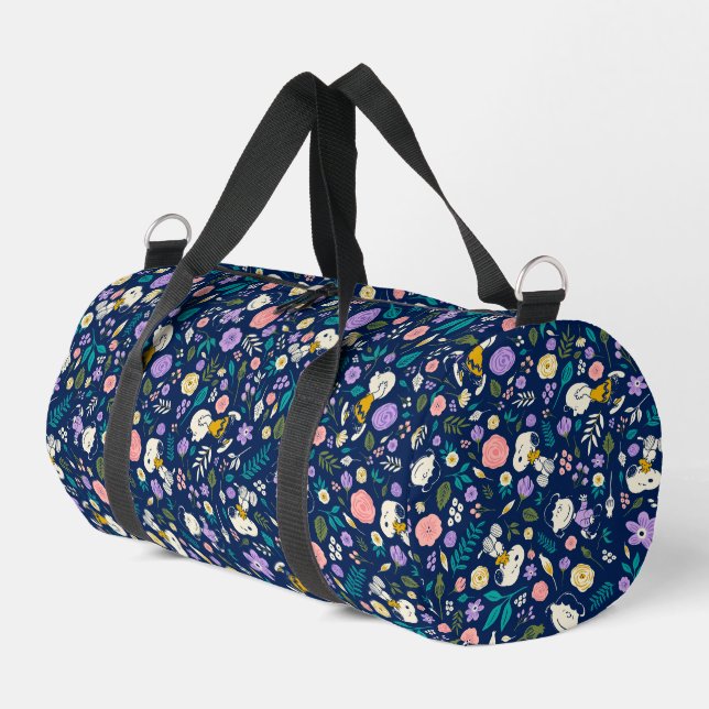 Erdnüsse im Blütenmuster Duffle Bag (Linke Seite)