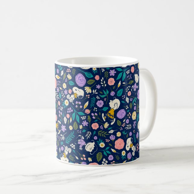 Erdnüsse im Blütenmuster Kaffeetasse (VorderseiteRechts)
