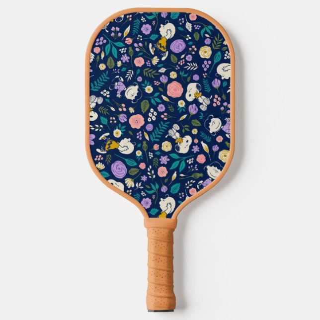 Erdnüsse im Blütenmuster Pickleball Schläger (Vorderseite)