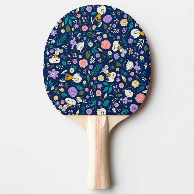 Erdnüsse im Blütenmuster Tischtennis Schläger (Vorderseite)