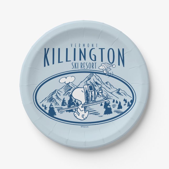 Erdnüsse | Killington Ski Resort Vermont Pappteller (Vorderseite)