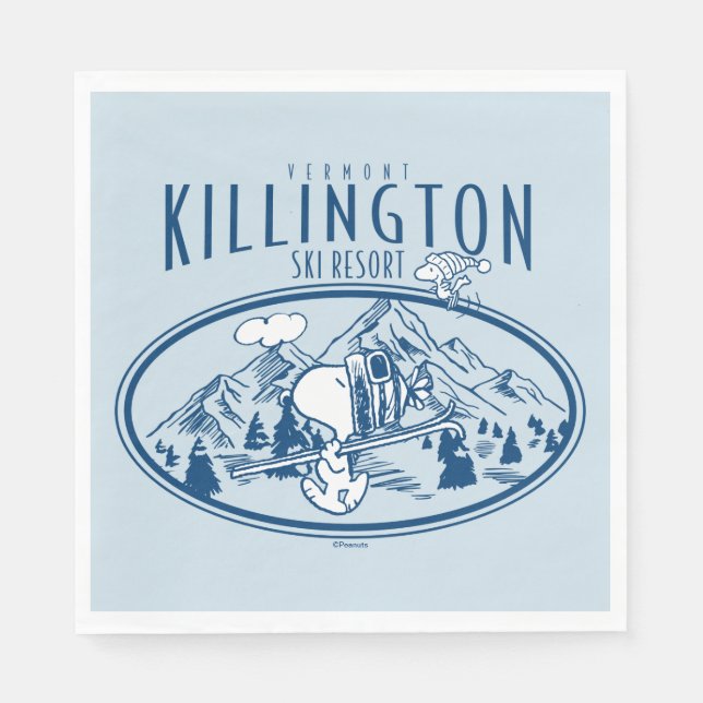Erdnüsse | Killington Ski Resort Vermont Serviette (Vorderseite)
