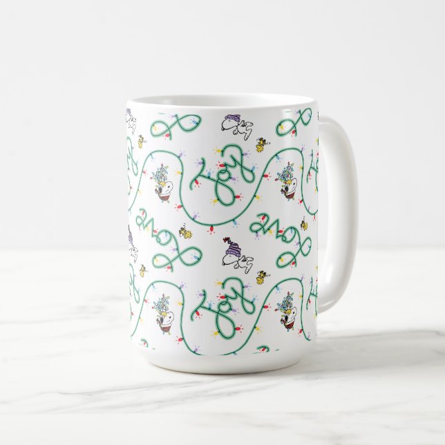 Erdnüsse | Leuchtendes Weihnachtsmuster für die Li Kaffeetasse (VorderseiteRechts)