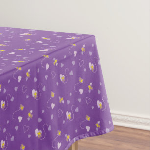 Erdnüsse Lila Holzherz Tischdecke