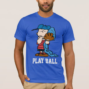 Erdnüsse   Linus in seinem Baseballgestänge T-Shirt