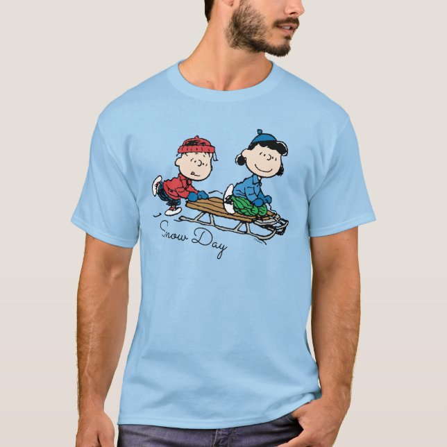 Erdnüsse | Linus & Lucy Sled Riding T-Shirt (Vorderseite)
