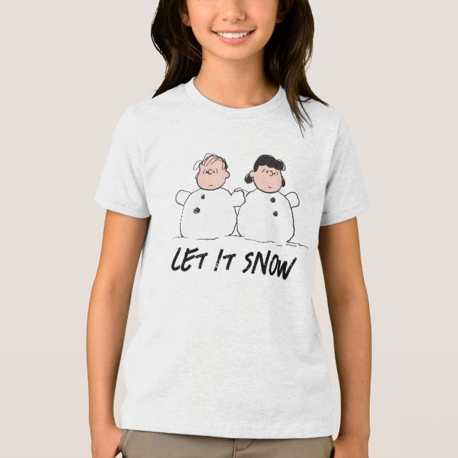 Erdnüsse | Linus & Lucy Snowmen Tri-Blend Shirt (Vorderseite)