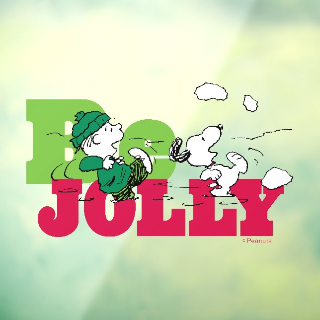 Erdnüsse | Linus & Snoopy Be Jolly Fensteraufkleber (Blatt 3)