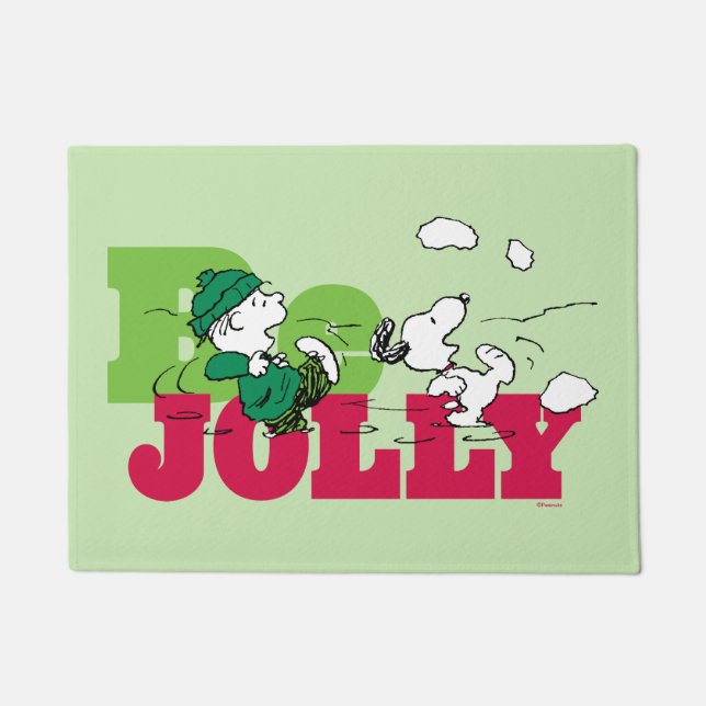 Erdnüsse | Linus & Snoopy Be Jolly Fußmatte (Vorderseite)