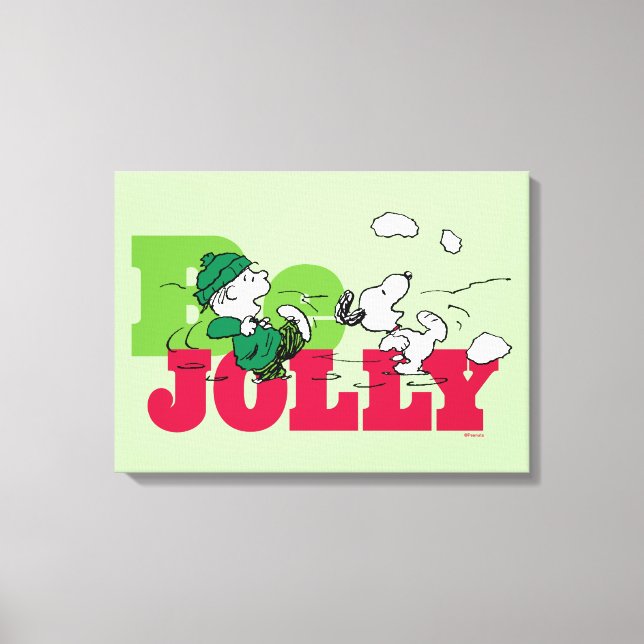 Erdnüsse | Linus & Snoopy Be Jolly Leinwanddruck (Vorderseite)