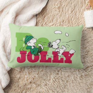 Erdnüsse   Linus & Snoopy Be Jolly Lendenkissen