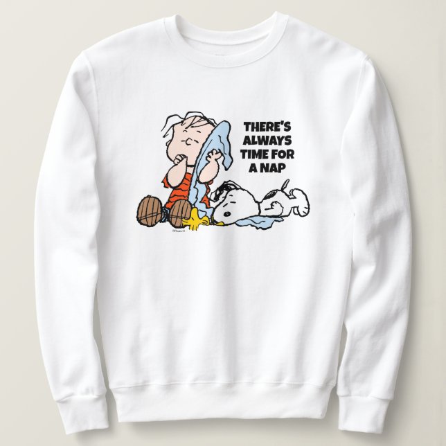 Erdnüsse | Linus, Snoopy und Holzschnitzerei Sweatshirt (Design vorne)