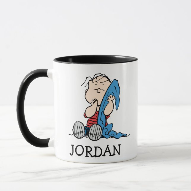 Erdnüsse | Linus und sein Deckblatt Tasse (Links)