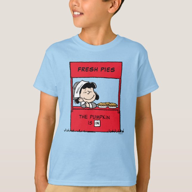 Erdnüsse | Lucy Pilgrim Pie Stand T-Shirt (Vorderseite)