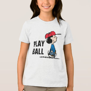 Erdnüsse Lucy Playing Baseball Tri-Blend Shirt