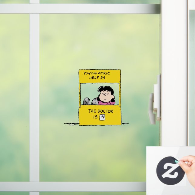 Erdnüsse | Lucy und der Arzt ist in Fensteraufkleber (Zuhause)