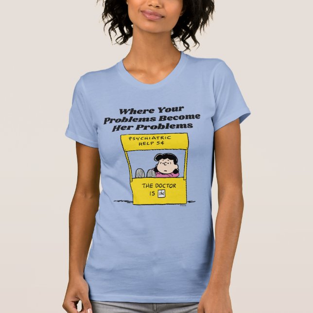 Erdnüsse | Lucy und der Arzt ist in T-Shirt (Vorderseite)