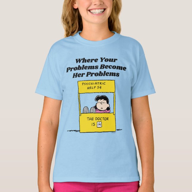 Erdnüsse | Lucy und der Arzt ist in T-Shirt (Vorderseite)