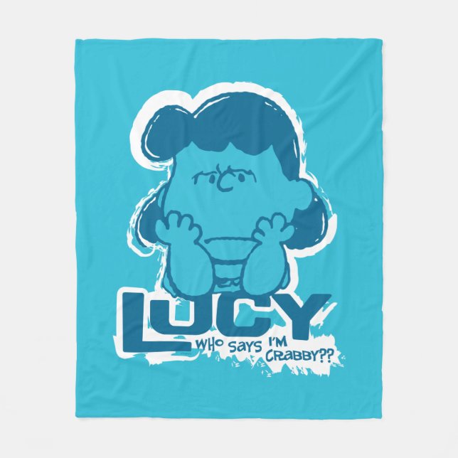 Erdnüsse | Lucy Wer sagt, ich bin Crabby? Fleecedecke (Vorderseite)