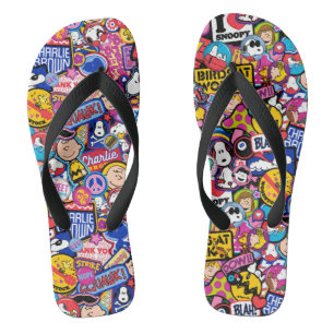 Erdnüsse   Mixtape Patch Pattern Flip Flops