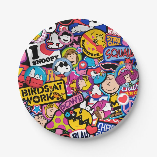 Erdnüsse | Mixtape Patch Pattern Pappteller (Vorderseite)