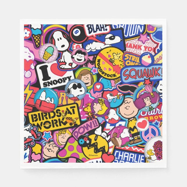 Erdnüsse | Mixtape Patch Pattern Serviette (Vorderseite)