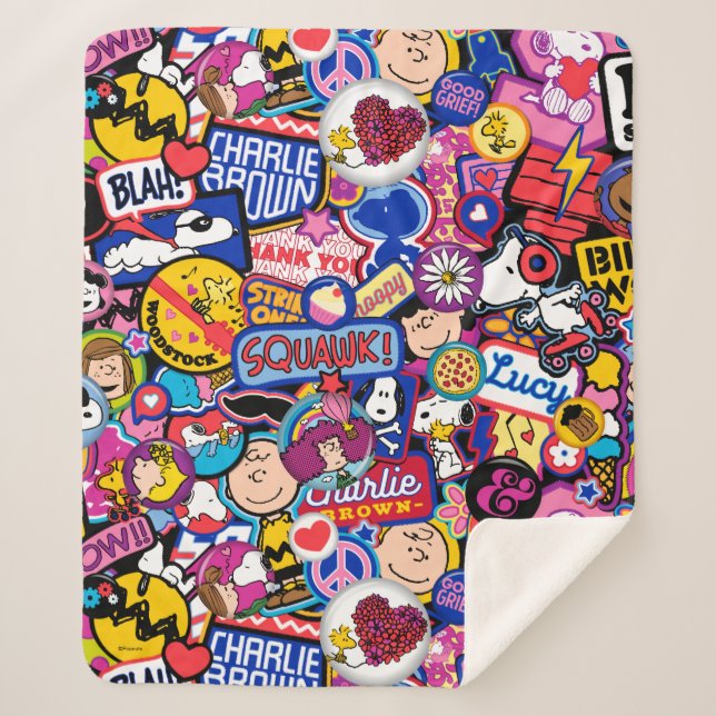 Erdnüsse | Mixtape Patch Pattern Sherpadecke (Vorderseite)