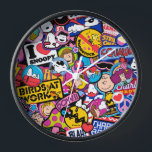 Erdnüsse | Mixtape Patch Pattern Uhr<br><div class="desc">Karo dieses lustige Design mit The Peanuts Gang in niedlichen Patches heraus.</div>