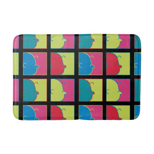 Erdnüsse | Moderner Pop Art Charlie Brown Badematte (Vorderseite)