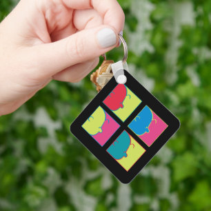 Erdnüsse   Moderner Pop Art Charlie Brown Schlüsselanhänger