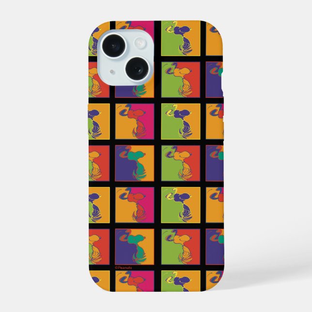 Erdnüsse | Moderner Pop Art Snoopy iPhone 15 Hülle (Rückseite)