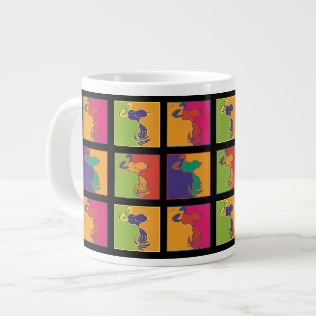 Erdnüsse | Moderner Pop Art Snoopy Jumbo-Tasse (Vorderseite Links)
