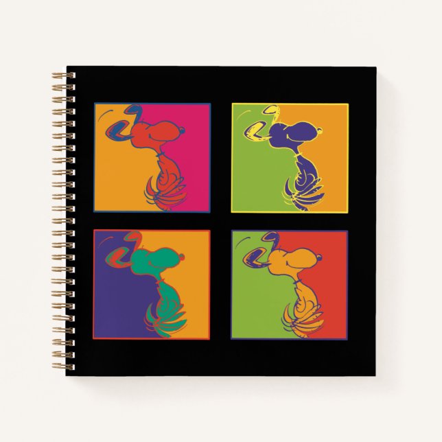 Erdnüsse | Moderner Pop Art Snoopy Notizbuch (Vorderseite)