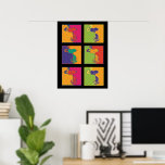 Erdnüsse | Moderner Pop Art Snoopy Poster<br><div class="desc">Karo aus diesem bunten Pop Art Peanuts Design mit Snoopy.</div>