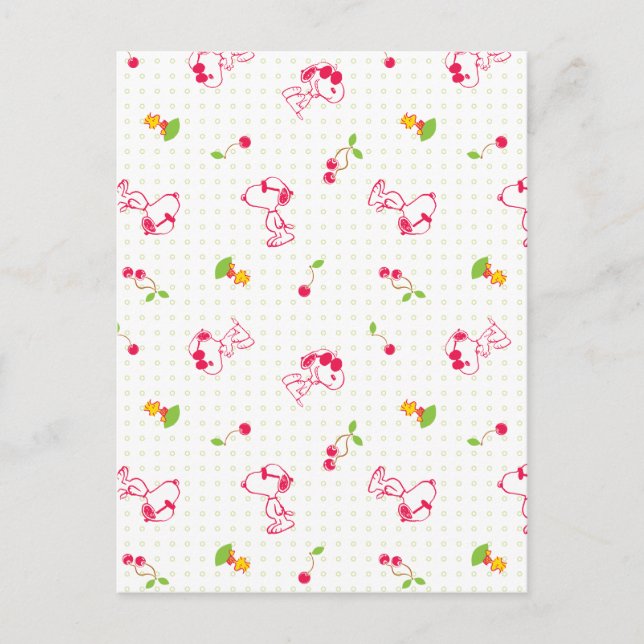 Erdnüsse | Muster für Snoopy und Holzfaser Postkarte (Vorderseite)