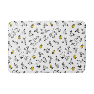 Erdnüsse   Muster für Snoopy & Woodstock B&W-Blume Badematte
