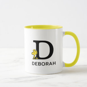 Erdnüsse Name des Holzbestands und Monogramm D Tasse