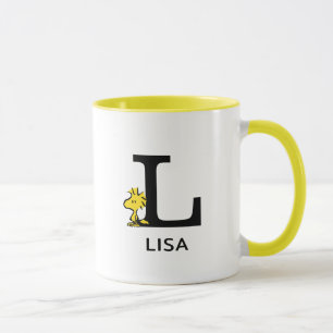 Erdnüsse   Name des Holzbestands und Monogramm L Tasse